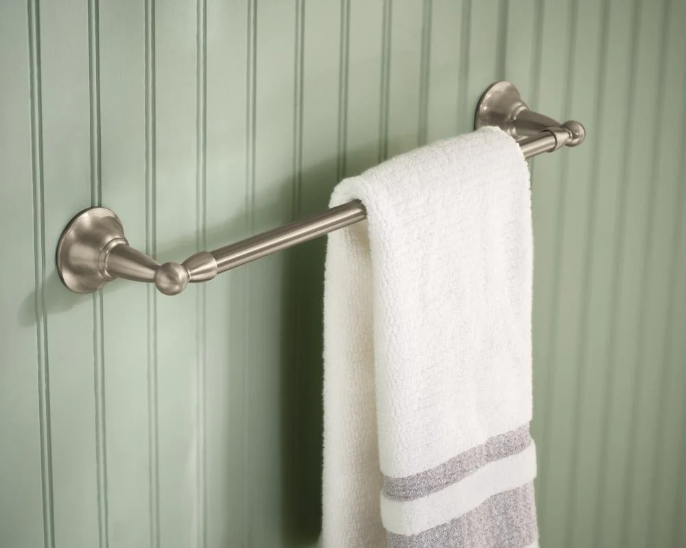 Moen Sage 18-in Spot Resist Brushed Nickel Wall Mount Single Towel Bar - Image 2