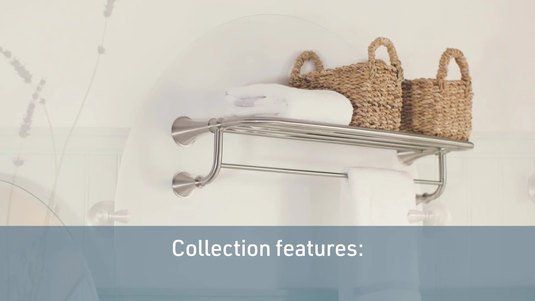Moen Sage 24-in Spot Resist Brushed Nickel Wall-Mount Double Towel Bar - Image 7