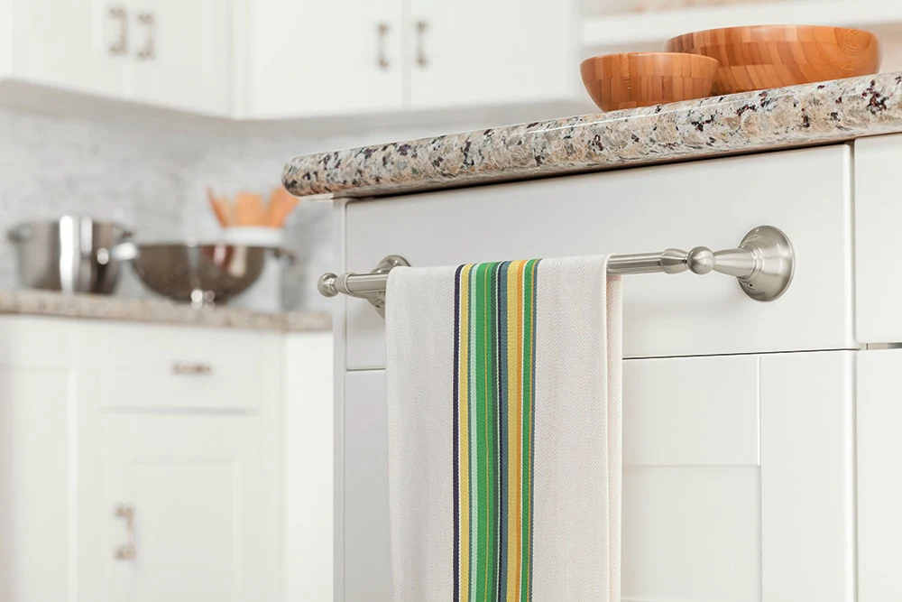 Moen Sage 24-in Spot Resist Brushed Nickel Wall Mount Single Towel Bar, DN6824BN - Image 4