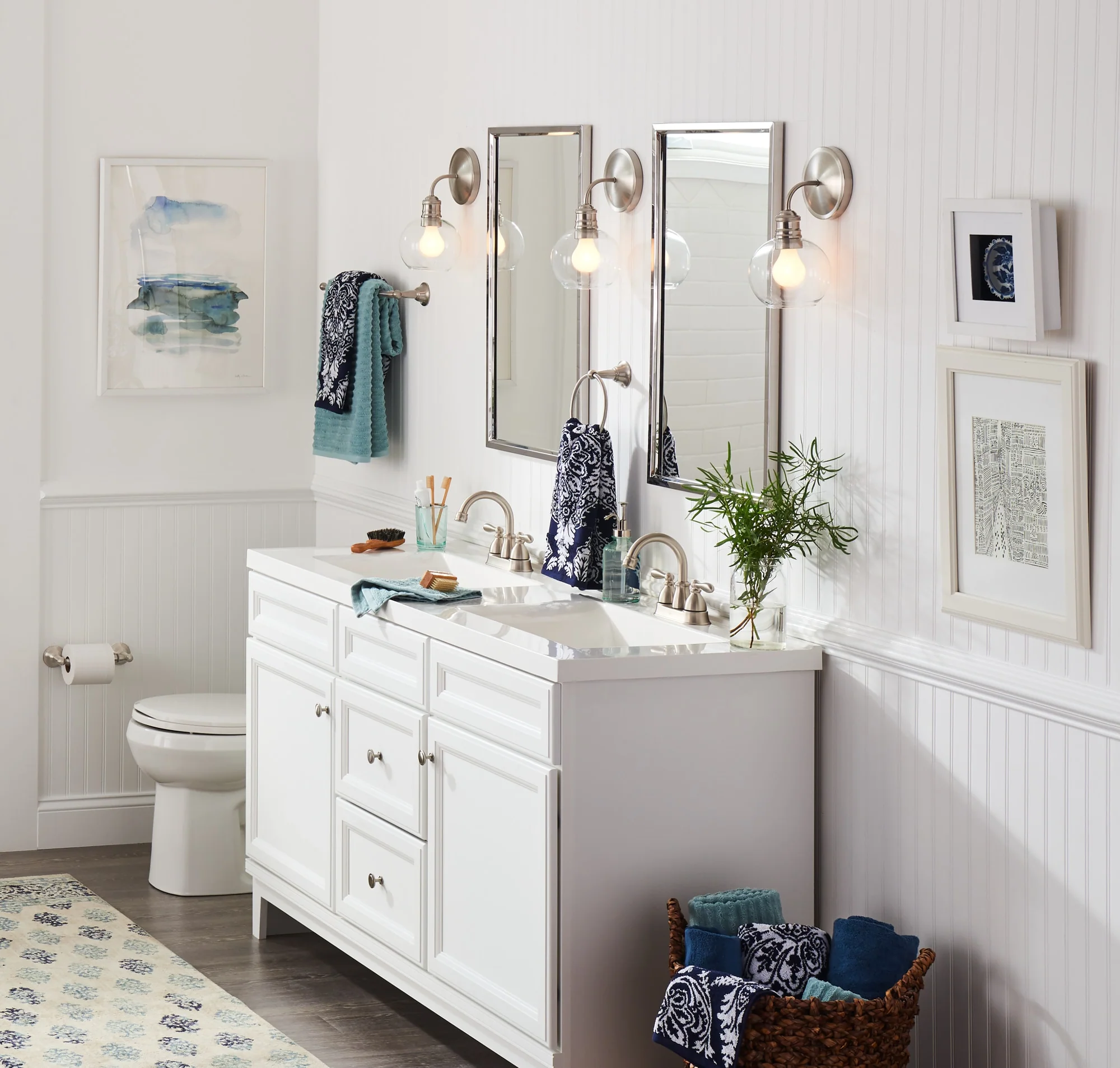 Moen Sage 24-in Spot Resist Brushed Nickel Wall Mount Single Towel Bar, DN6824BN - Image 5
