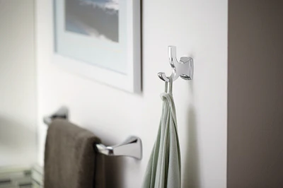 Moen Voss 24-in Brushed Nickel Wall Mount Single Towel Bar - Image 5