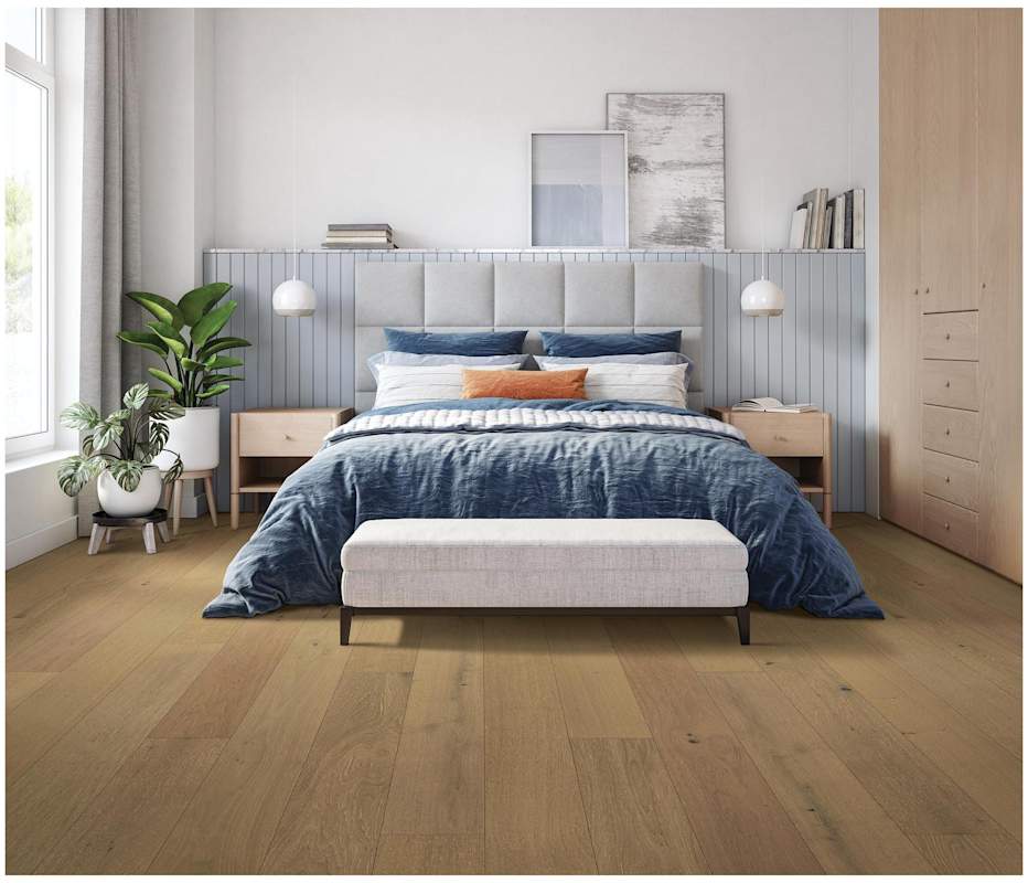 Mohawk Elite 7.5" Wire Brushed Engineered European White Oak Flooring, 3/8" Thick, 7‑Ply – Sold by Carton (27.41 SF/Carton) - Image 4