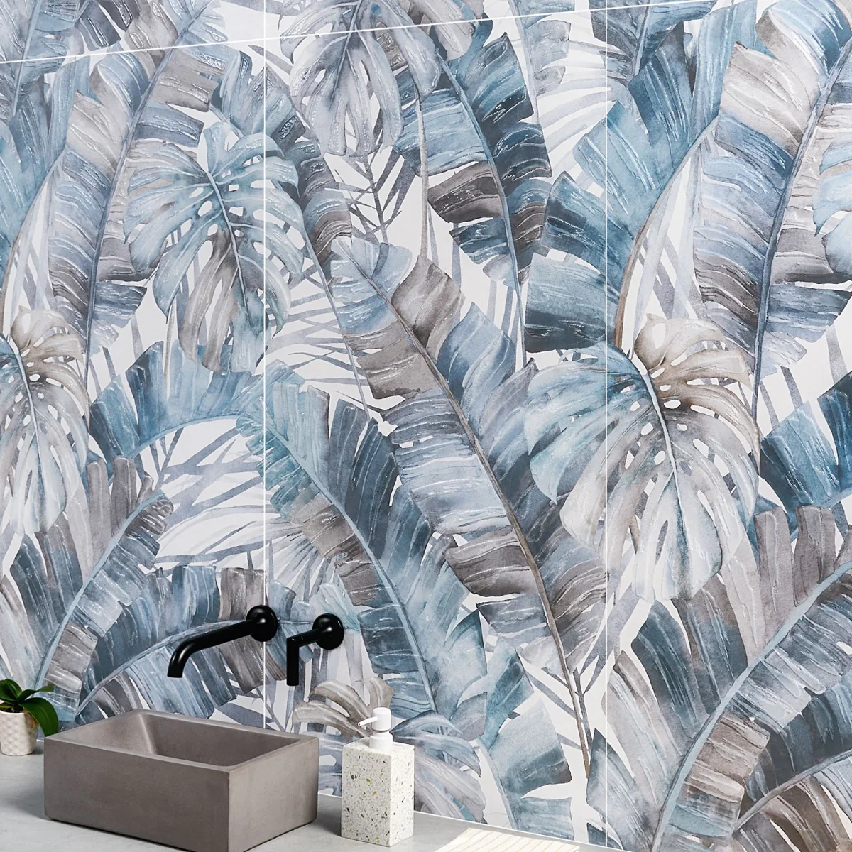 Monet Rain Forest Blue 24x48 Matte Porcelain Wall Tile - Lux Tile - Image 5