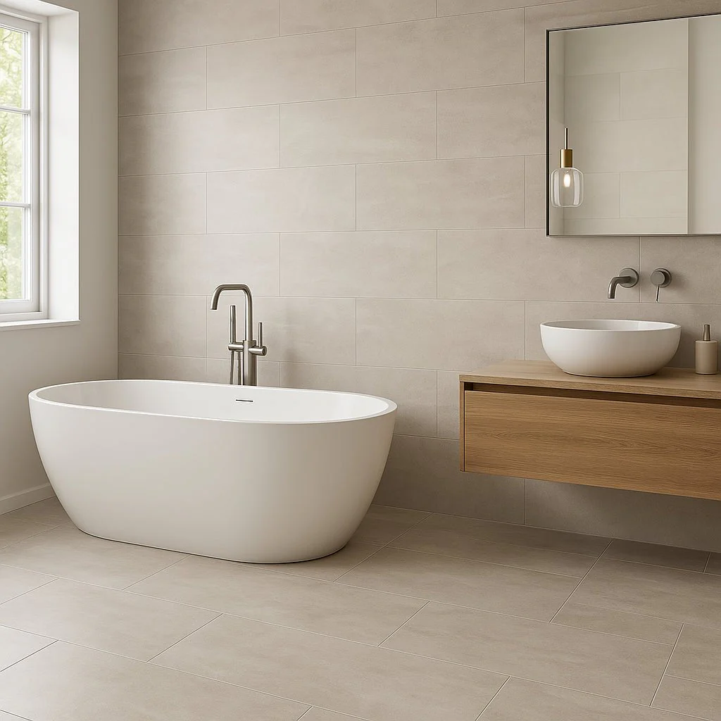 Montalcino Acadia Gray Matte Porcelain Tile - 24 x 48 Inches, Durable Stone Look, Waterproof Design - Image 2
