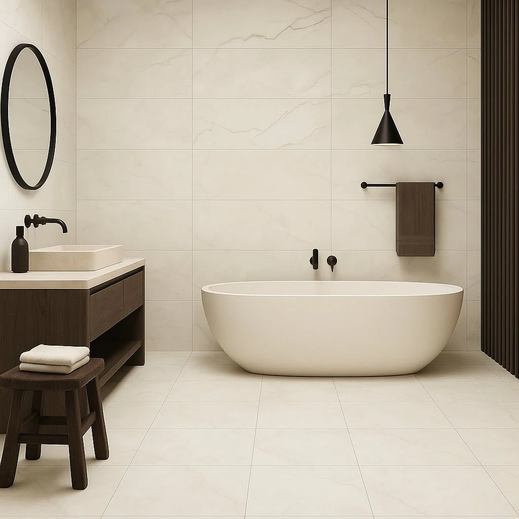 Montalcino Hera Linen Matte Porcelain Tile - 15 x 30, Stone Look, Durable and Waterproof - Image 2