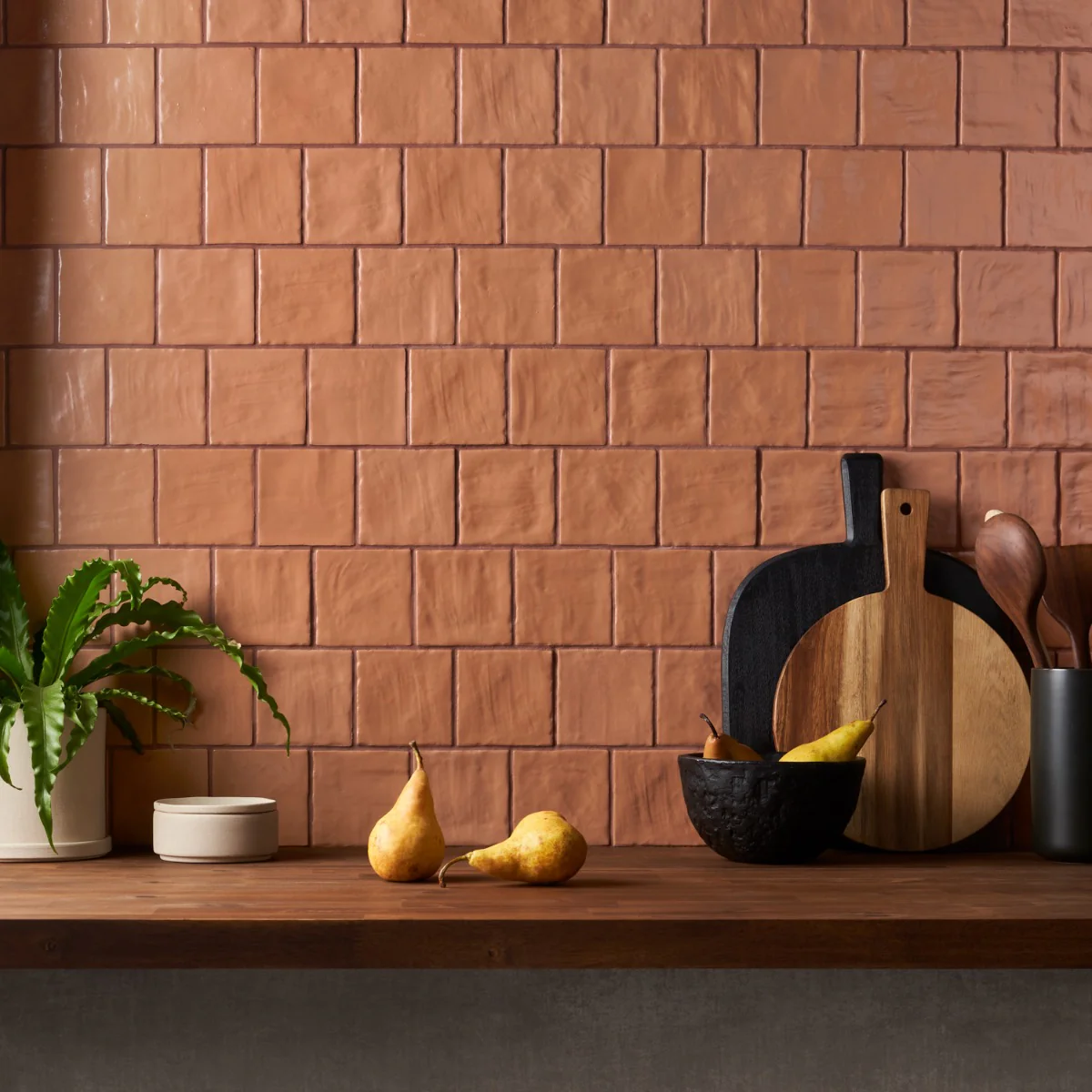Montauk Terracotta 4x4 Mixed Finish Ceramic Tile - Tilebar