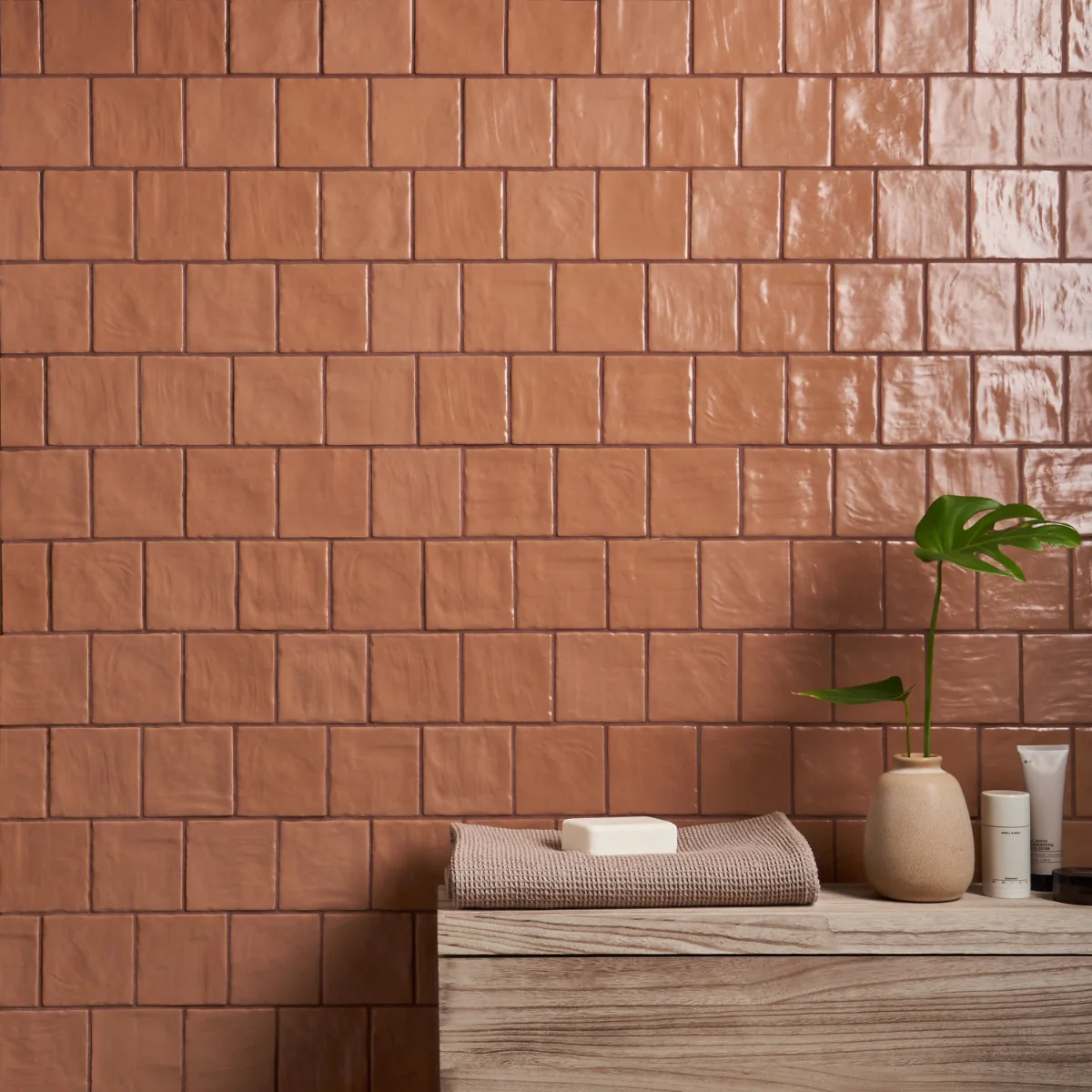 Montauk Terracotta 4x4 Mixed Finish Ceramic Tile - Tilebar - Image 6
