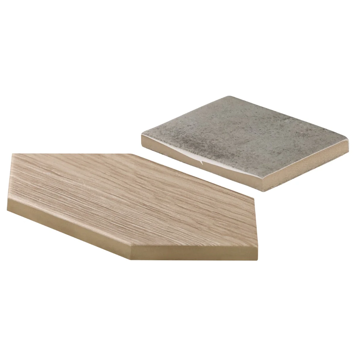 Morocco Oak Beige and Dove Gray Porcelain Tile - Square and Picket Shapes - Image 7