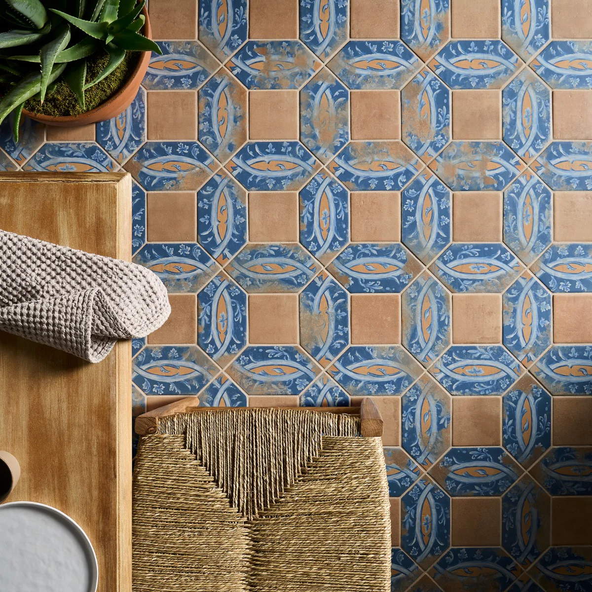 Morocco Medina Multicolor 4x8 Picket and Terracotta 4x4 Square Matte Porcelain Tile - Image 6