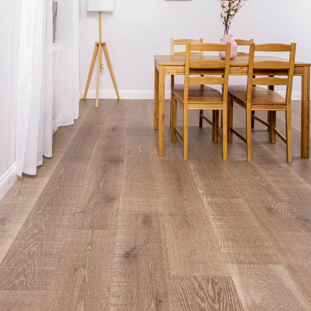 MS International Laderra 9.5" Eastern Elm Wirebrushed White Oak 5/8 in. x 9-1/2 in. Engineered Hardwood Flooring (34.10 sq.ft./ctn) - Image 5