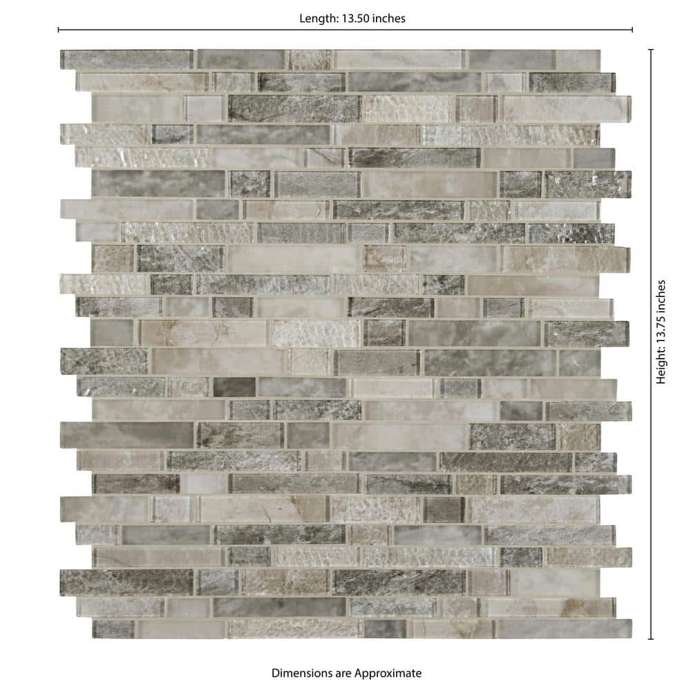 MS International Savoy Interlocking 12 x 12 x 8mm Glass Mosaic Wall Tile - Image 8