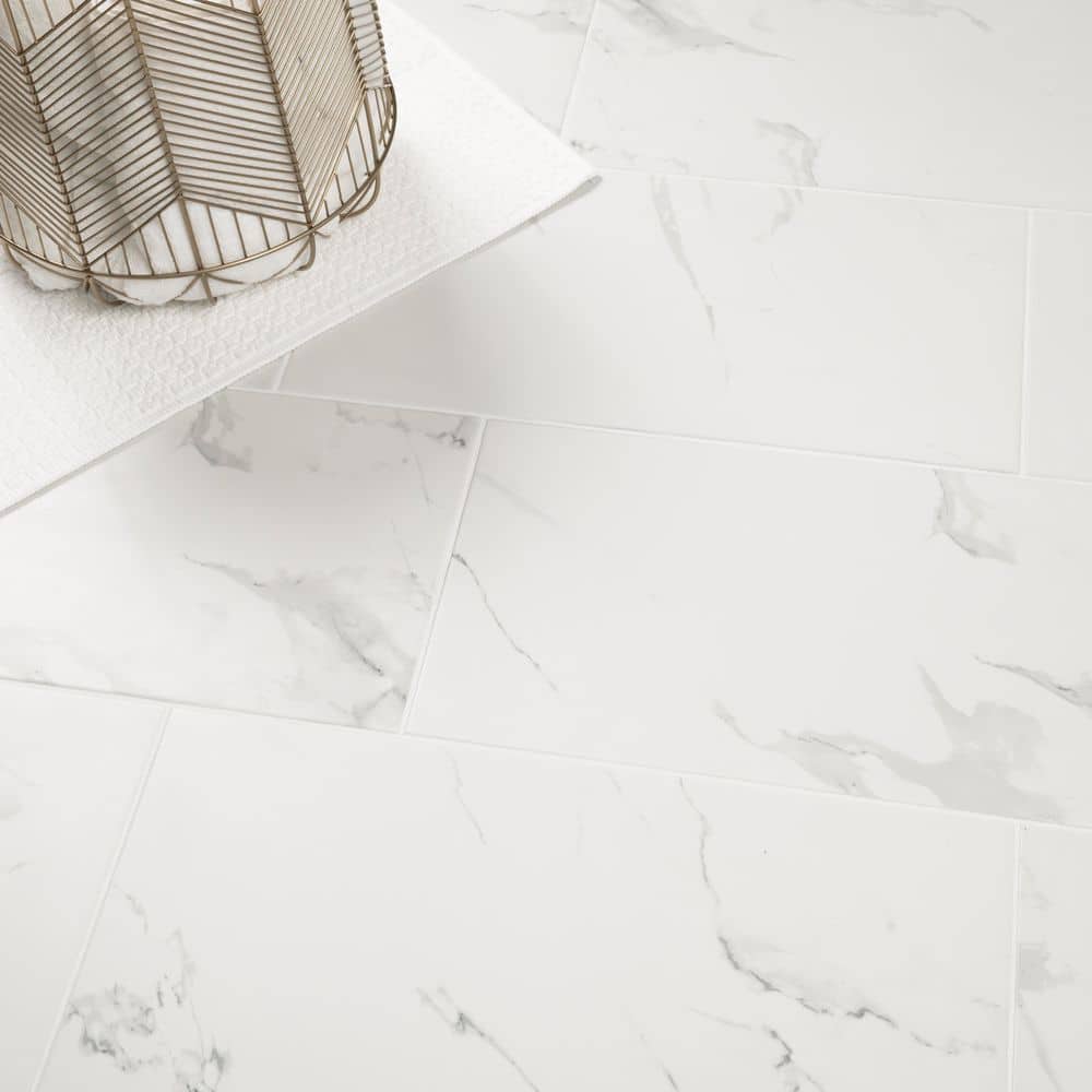 MSI 12 in. x 24 in. Carrara Polished Porcelain Floor and Wall Tile (16 sq. ft./case) - Image 6