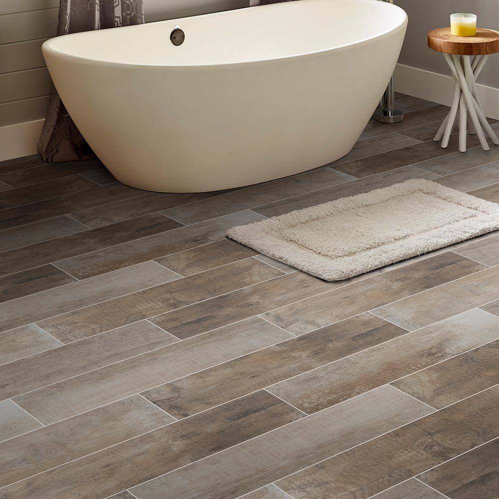 MSI Barnwood Cognac 8 in. x 36 in. Matte Porcelain Floor and Wall Tile (20 Cases / 280 sq. ft. / Pallet) - Image 4