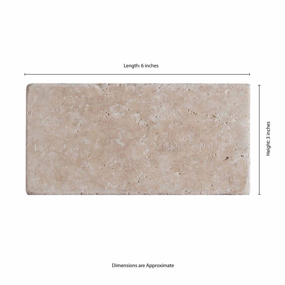 MSI Bologna Chiaro 3 in. x 6 in. Textured Travertine Floor and Wall Tile (1 sq. ft. / Case) - Image 5
