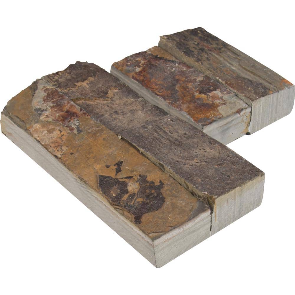 MSI California Gold Ledger Corner 6 in. x 6 in. Natural Slate Wall Tile (2 sq. ft. / Case) - Image 5