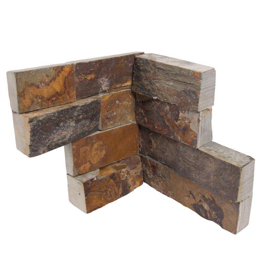 MSI California Gold Ledger Corner 6 in. x 6 in. Natural Slate Wall Tile (2 sq. ft. / Case) - Image 6