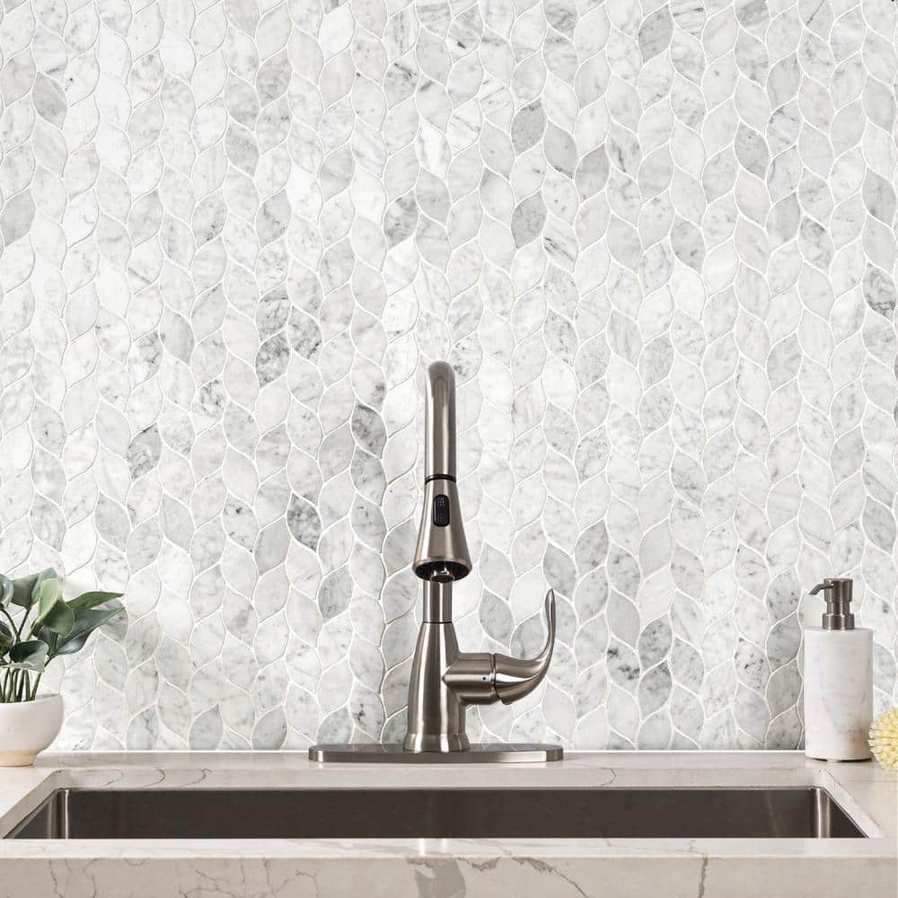 MSI Carrara White Blanco 12 in. x 13 in. Honed Marble Floor and Wall Tile (10.8 sq. ft./Case) - Image 2