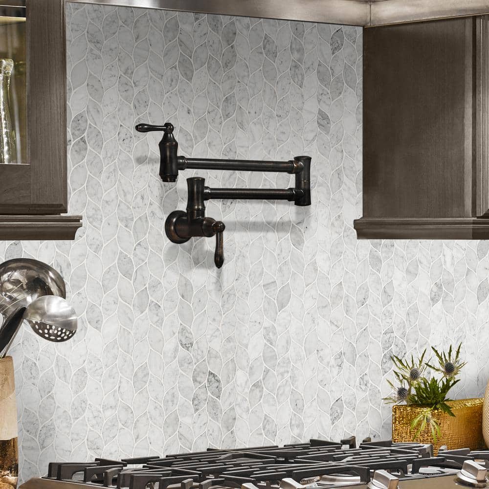 MSI Carrara White Blanco 12 in. x 13 in. Honed Marble Floor and Wall Tile (10.8 sq. ft./Case) - Image 3