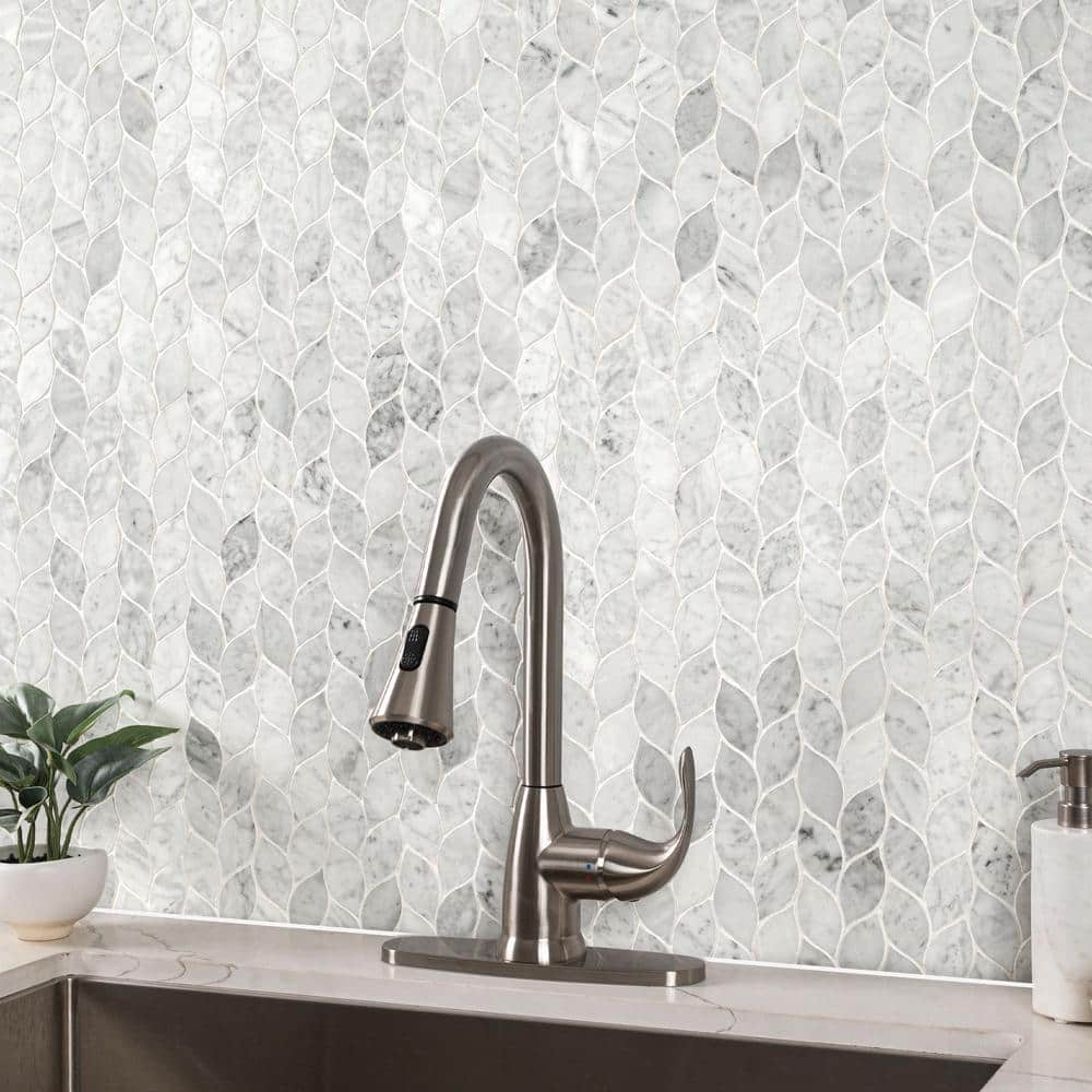 MSI Carrara White Blanco 12 in. x 13 in. Honed Marble Floor and Wall Tile (10.8 sq. ft./Case) - Image 4