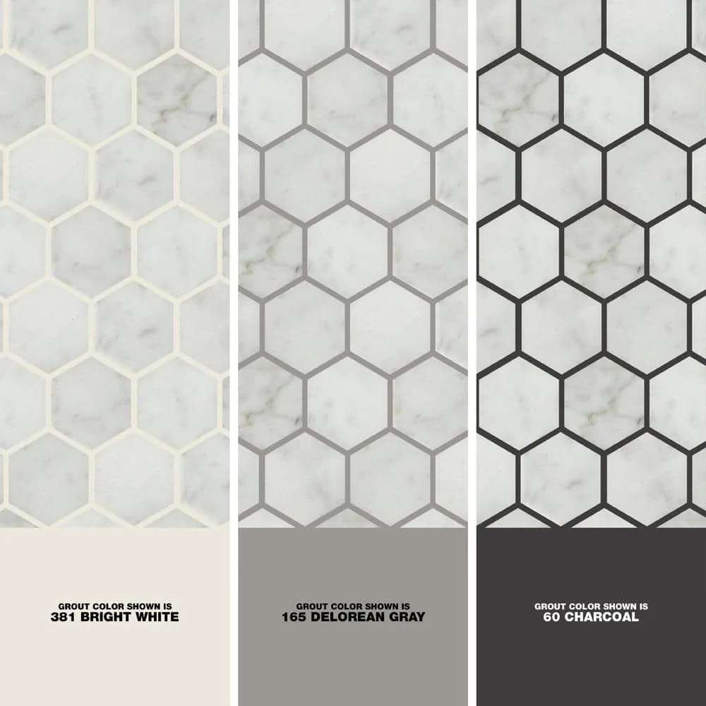 MSI Carrara White Hexagon 12 in. x 12 in. x 10 mm Polished Marble Mesh-Mounted Mosaic Floor and Wall Tile (10 sq. ft. / Case) - Image 3