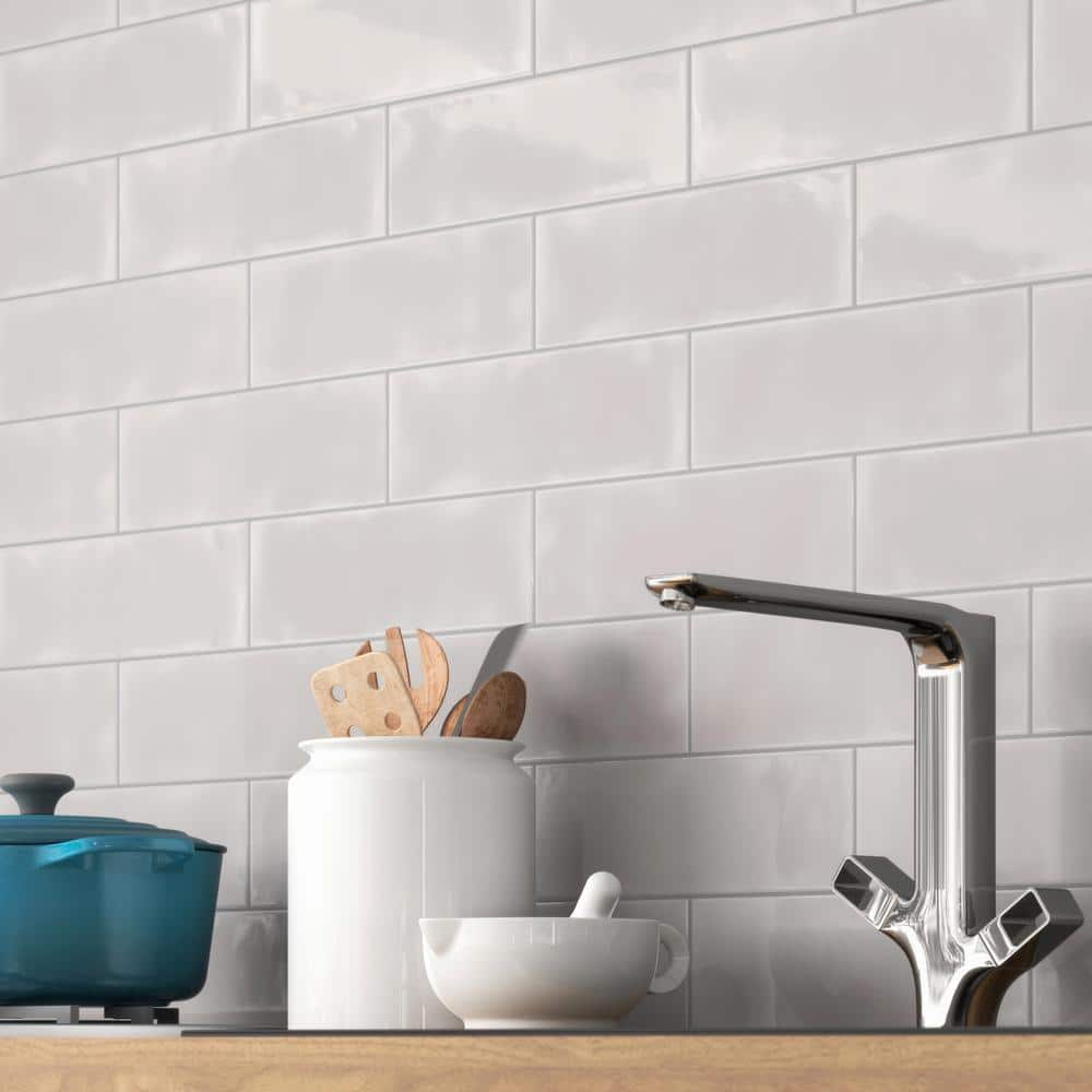 MSI City Grigio 4 in. x 12 in. Glossy Ceramic Gray Subway Tile (9.99 sq. ft./Case) - Image 3