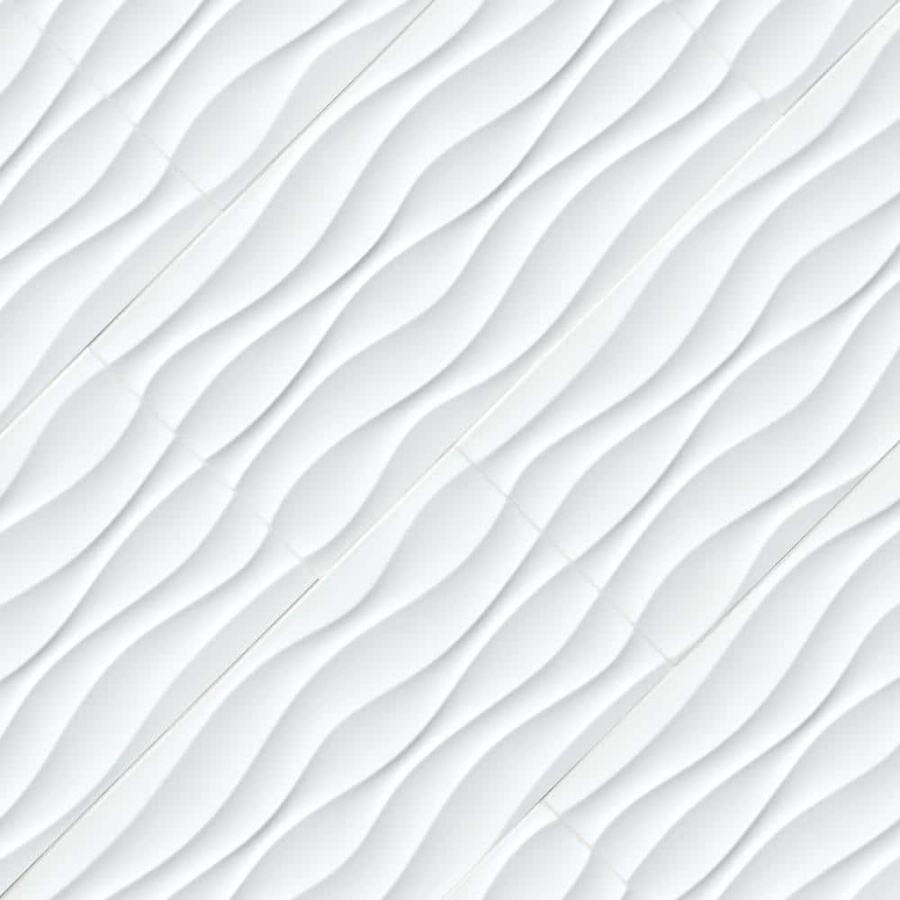 MSI Dymo Wavy White Glossy 12 in. x 24 in. Ceramic Wall Tile (16 sq. ft./Case) - Image 5