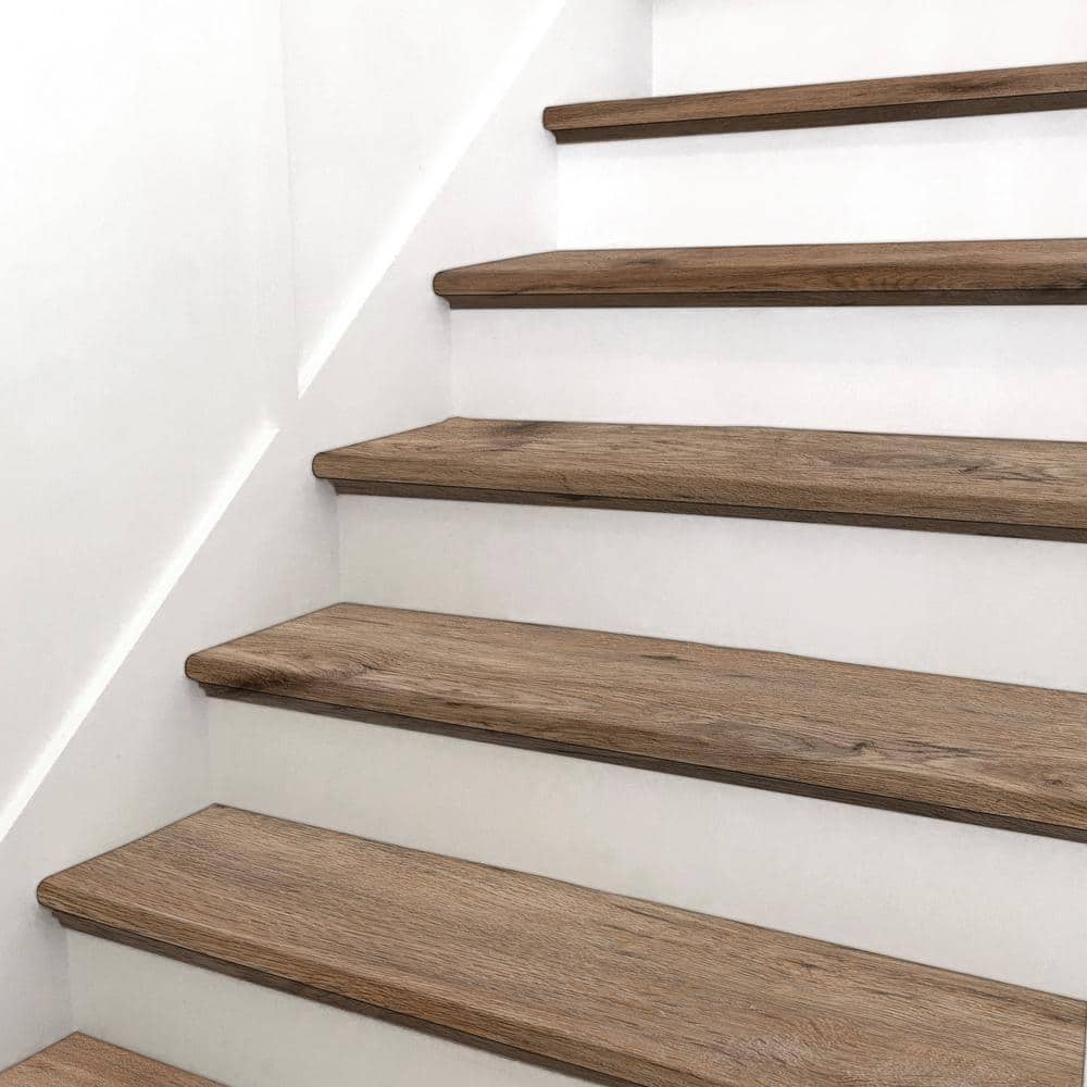 MSI Forrest Brown 2/3 in. T x 12 in. W x 47.2 in. L Luxury Vinyl Stair Tread (2 Pieces/Case) - Image 4