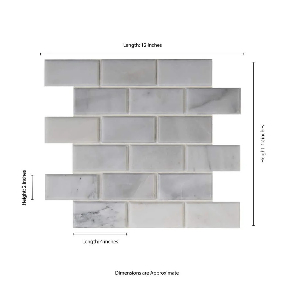 MSI Greecian White Beveled 12 in. x 12 in. x 10 mm Polished Marble Mesh-Mounted Mosaic Tile (1 sq. ft.) - Image 6