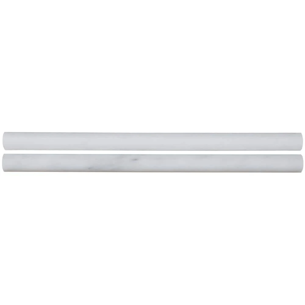 MSI Greecian White Pencil Molding 3/4 in. x 12 in. Polished Marble Wall Tile (1 lin. ft.)