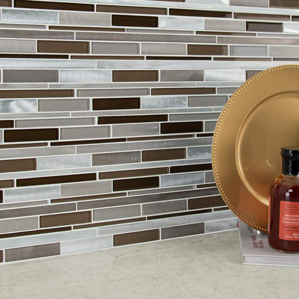 MSI Madison Avenue Interlocking 12 in. x 12 in. x 8 mm Textured Glass/Metal Mosaic Wall Tile (1 sq. ft. Sheet) - Image 8