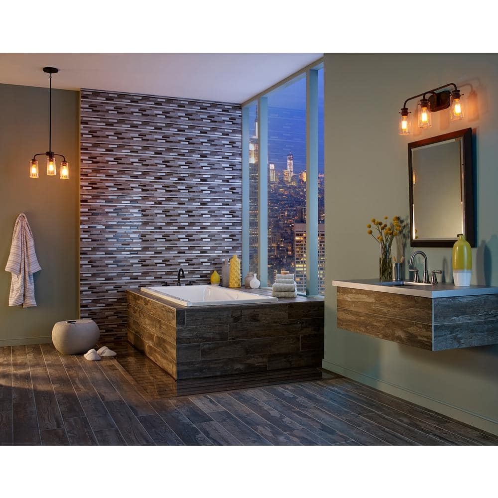 MSI Madison Avenue Interlocking 12 in. x 12 in. x 8mm Glass & Metal Mosaic Wall Tile (1 sq. ft.) - Image 2