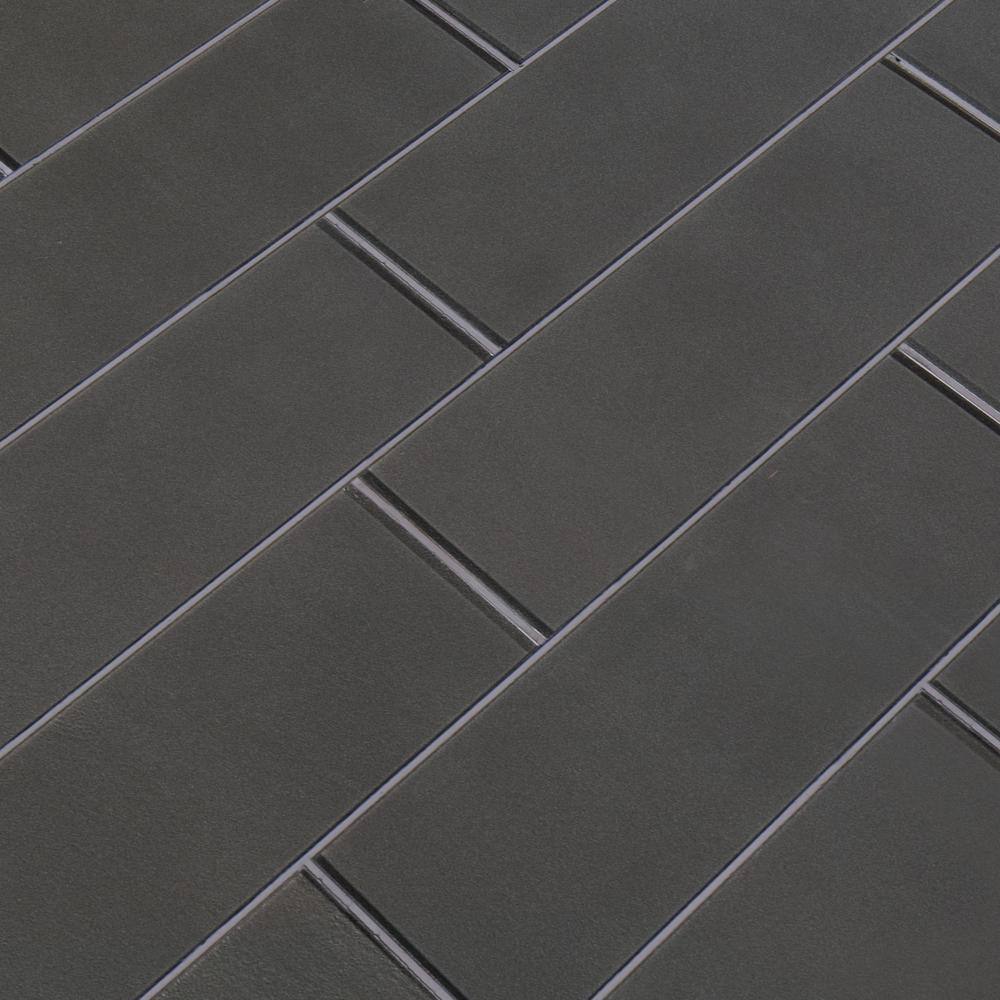MSI Metallic 4 in. x 12 in. Glossy Glass Gray Subway Tile (5 sq. ft. / case) - Image 4