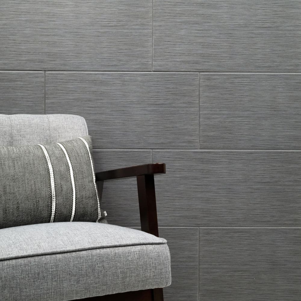MSI Metro Gris 12 in. x 24 in. Glazed Porcelain Floor and Wall Tile, Matte Stone Look (16 sq. ft./Case) - Image 4