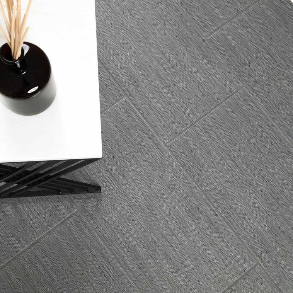 MSI Metro Gris 12 in. x 24 in. Glazed Porcelain Floor and Wall Tile, Matte Stone Look (16 sq. ft./Case) - Image 7