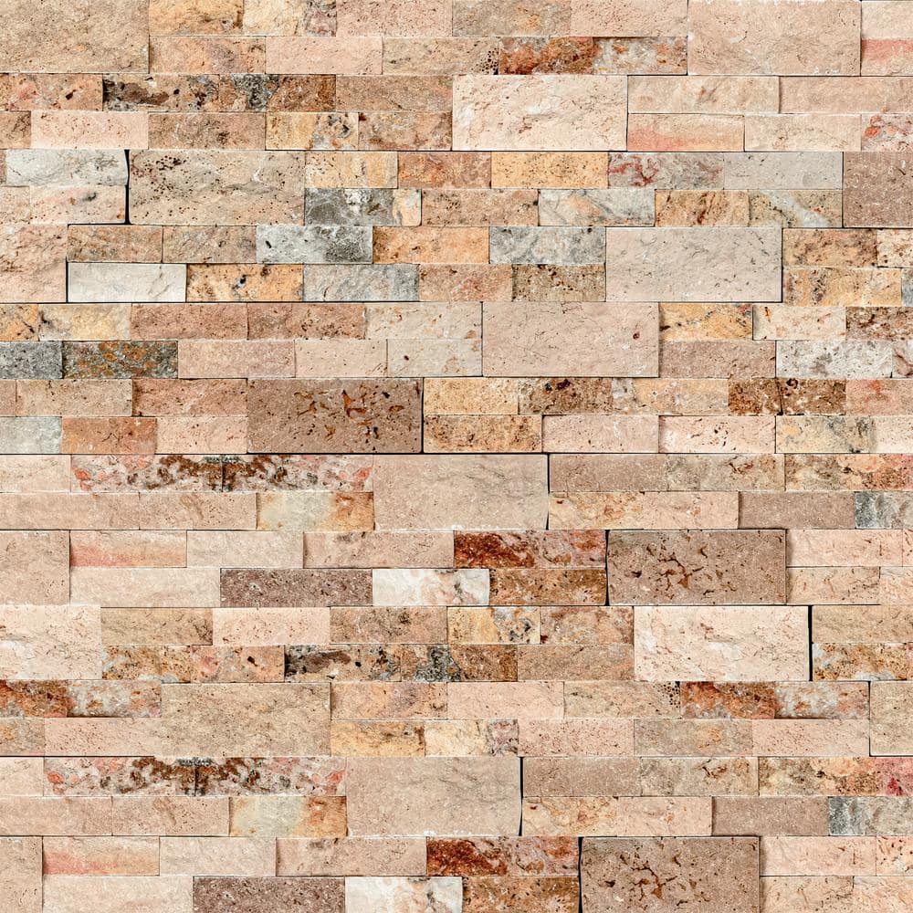 MSI Picasso Ledger Panel 6 in. x 24 in. Natural Travertine Wall Tile (10 cases / 60 sq. ft. / pallet)