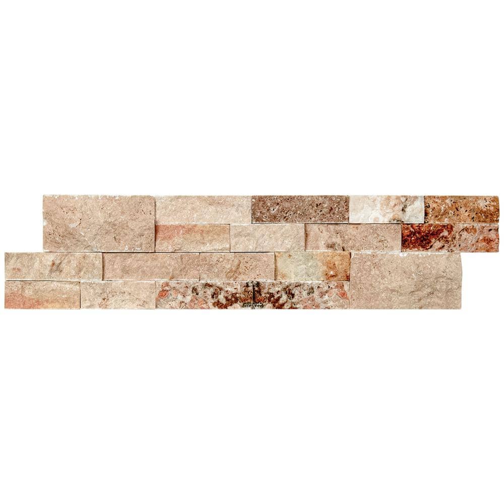 MSI Picasso Ledger Panel 6 in. x 24 in. Natural Travertine Wall Tile (10 cases / 60 sq. ft. / pallet) - Image 3
