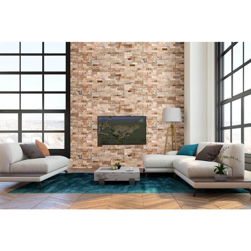 MSI Picasso Ledger Panel 6 in. x 24 in. Natural Travertine Wall Tile (10 Cases, 60 sq. ft. per Pallet) - Image 2