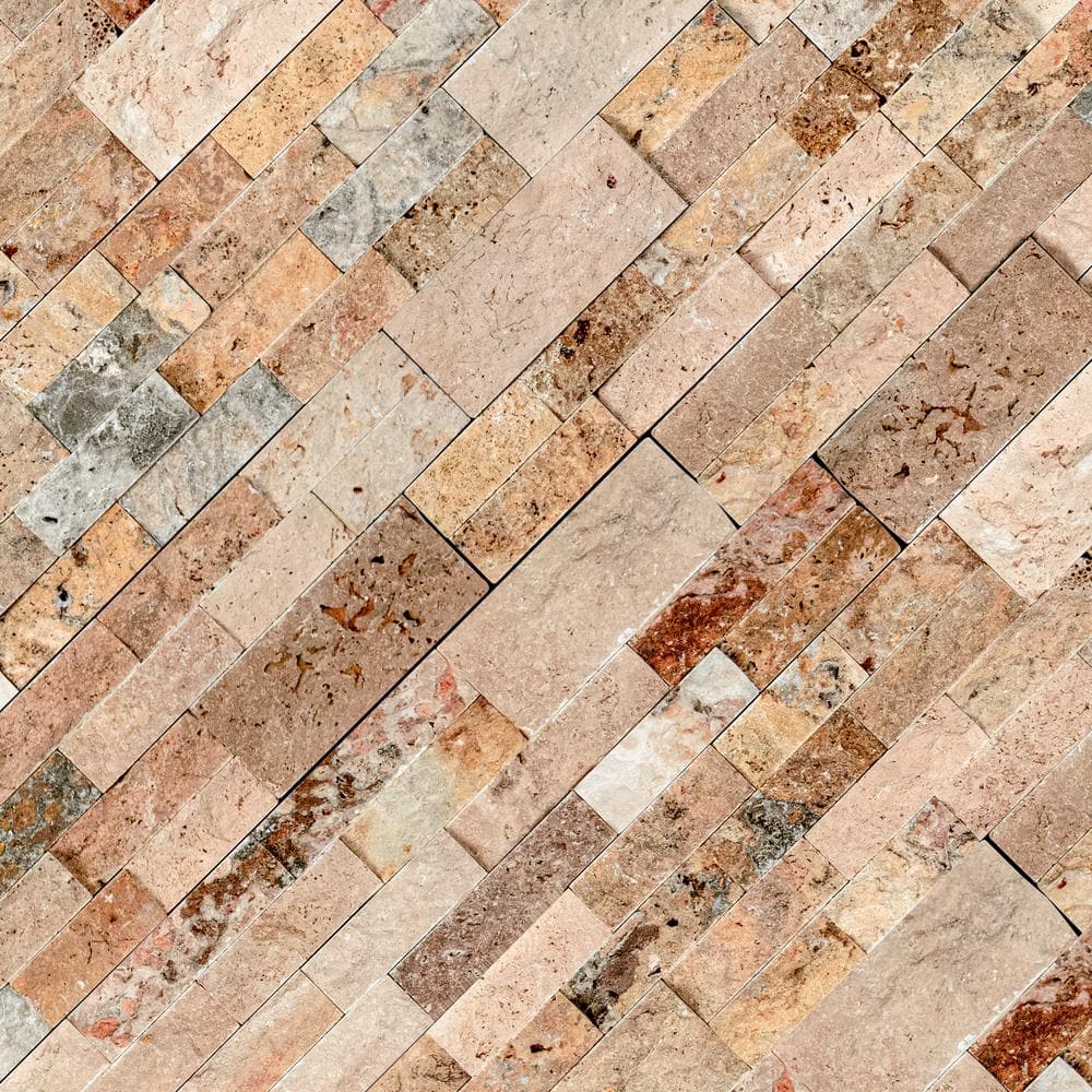MSI Picasso Ledger Panel 6 in. x 24 in. Natural Travertine Wall Tile (10 Cases, 60 sq. ft. per Pallet) - Image 4