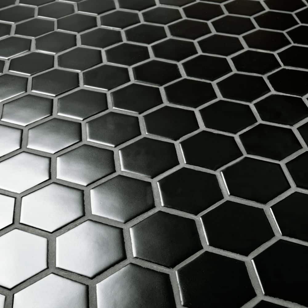 MSI Retro Black Hexagon 11.63 in. x 12.75 in. Matte Porcelain Floor and Wall Tile (14.4 sq. ft./Case) - Image 6