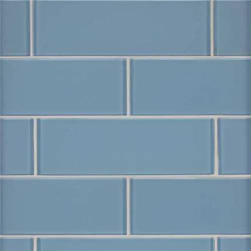 MSI Royal Azure 3 in. x 6 in. x 8mm Glossy Glass Blue Subway Tile (1 sq. ft. / Case)