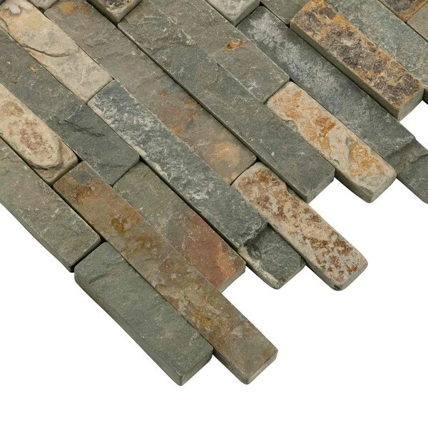 MSI Rustique Interlocking 8 in. x 18 in. x 10mm Slate Mesh-Mounted Mosaic Wall Tile (10 sq. ft. / Case) - Image 5