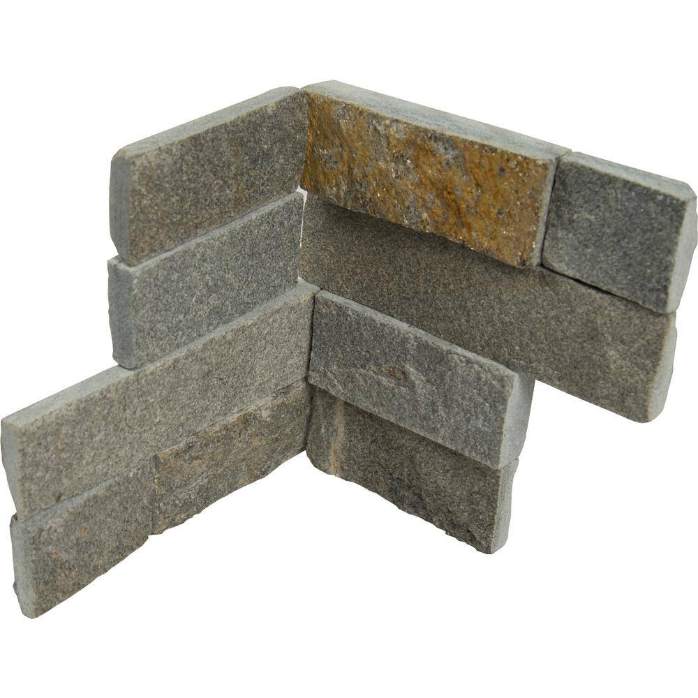 MSI Salvador Grey Ledger Corner 6 in. x 6 in. Natural Quartzite Wall Tile (9 sq. ft. / Case) - Image 2