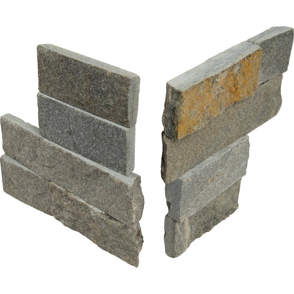 MSI Salvador Grey Ledger Corner 6 in. x 6 in. Natural Quartzite Wall Tile (9 sq. ft. / Case) - Image 4