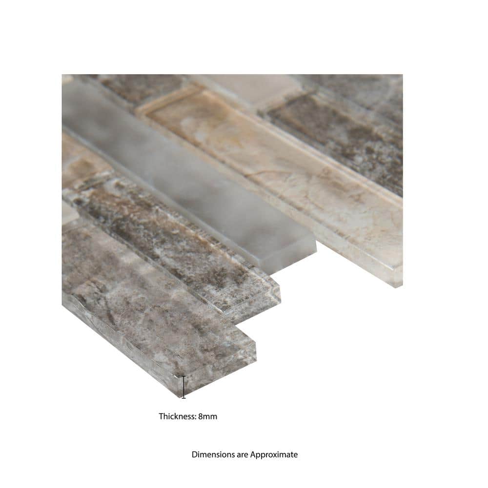 MSI Savoy Interlocking 12 in. x 12 in. x 8mm Glass Mesh-Mounted Mosaic Tile (10 sq. ft. / case) - Image 6