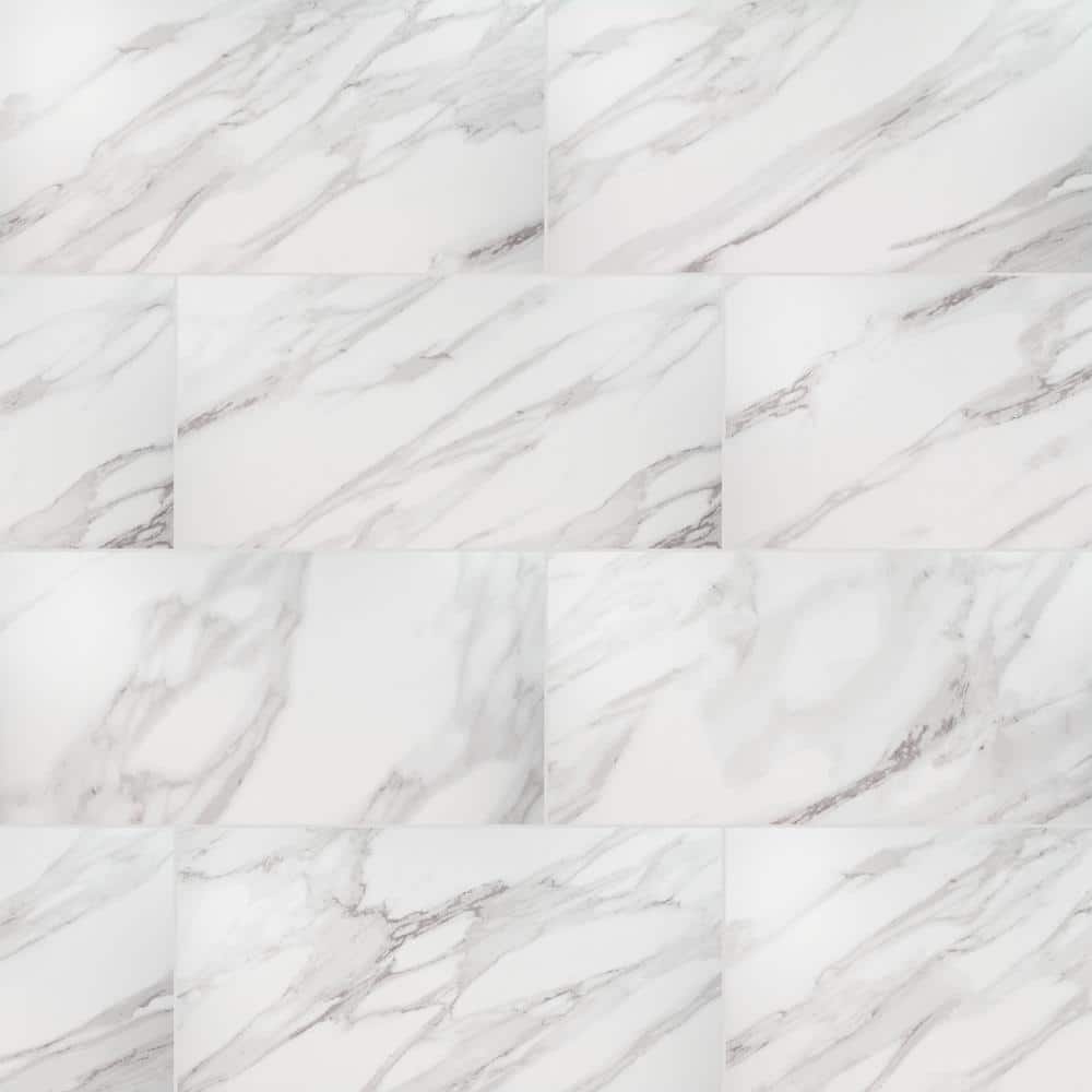MSI Strata 12 in. x 24 in. Glazed Ceramic Floor and Wall Tile, Matte Marble Look (16 sq. ft. / Case)