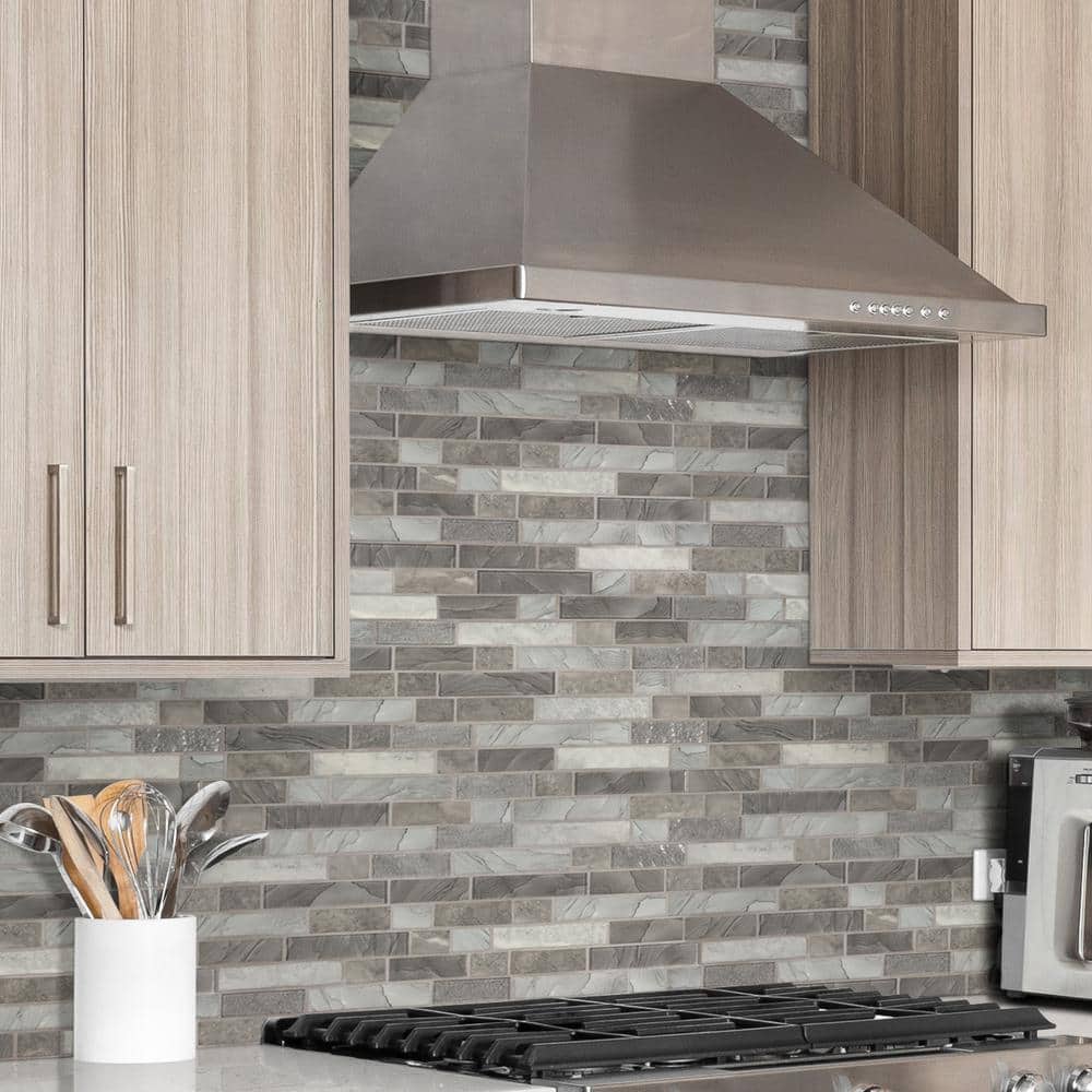 MSI Tarvos Interlocking 11.81 in. x 13.5 in. x 6 mm Glass Mesh-Mounted Mosaic Wall Tile (14.55 sq. ft. / case) - Image 4
