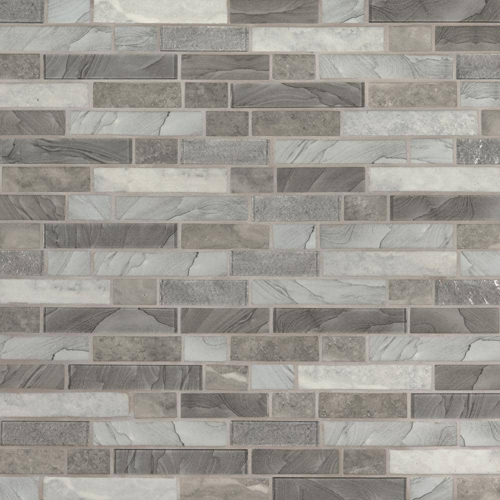 MSI Tarvos Interlocking 11.81 in. x 13.5 in. x 6 mm Glass Mesh-Mounted Mosaic Wall Tile (14.55 sq. ft. / case) - Image 5