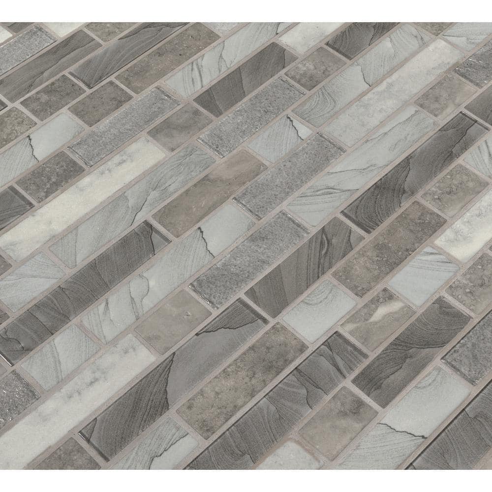 MSI Tarvos Interlocking 11.81 in. x 13.5 in. x 6 mm Glass Mesh-Mounted Mosaic Wall Tile (14.55 sq. ft. / case) - Image 6
