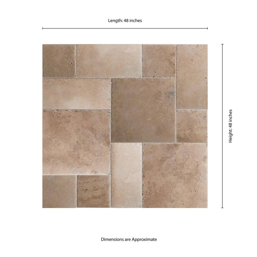 MSI Tuscany Beige Pattern Honed-Unfilled-Chipped Travertine Floor and Wall Tile (5 Kits / 80 sq. ft. / Pallet) - Image 5