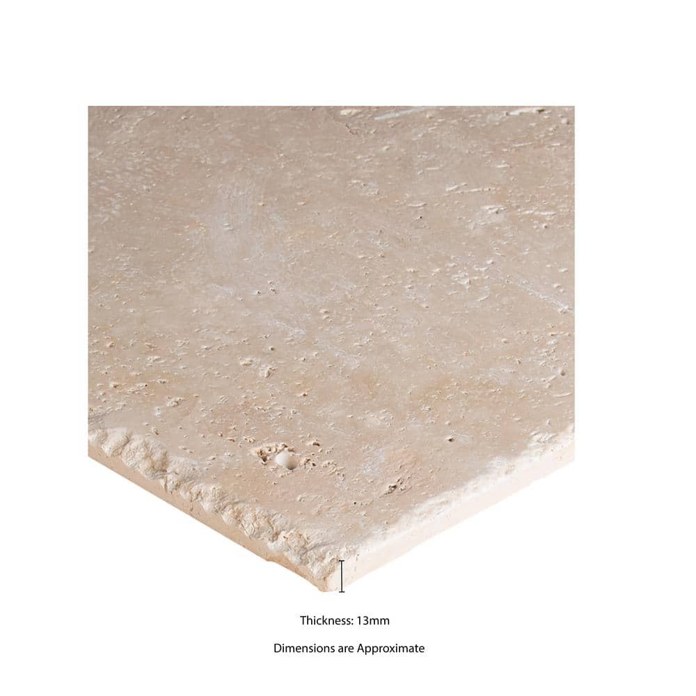 MSI Tuscany Beige Pattern Honed-Unfilled-Chipped Travertine Floor and Wall Tile (5 Kits / 80 sq. ft. / Pallet) - Image 6